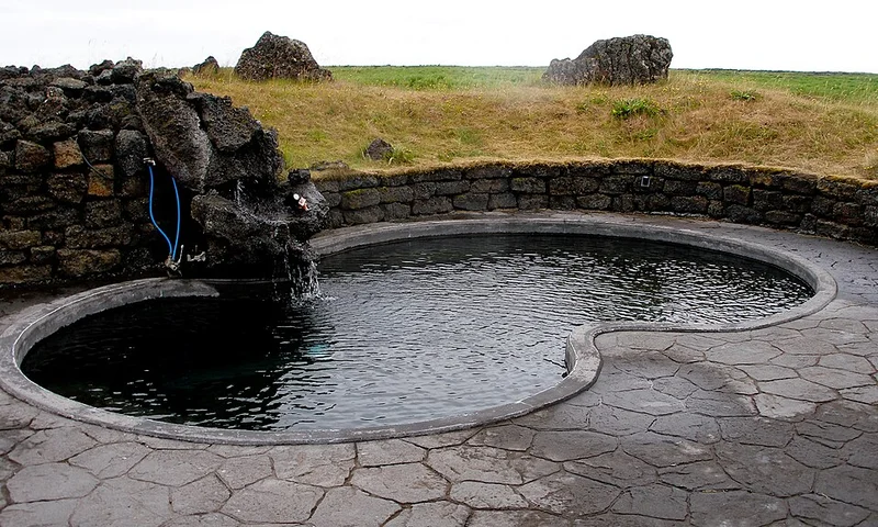 Outdoor residential hot tub