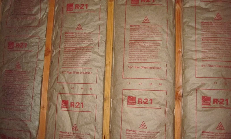 Building insulation materials at a home project