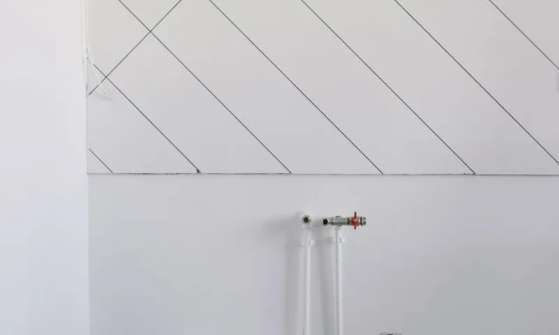 Bathroom plumbing rough-in in a renovation