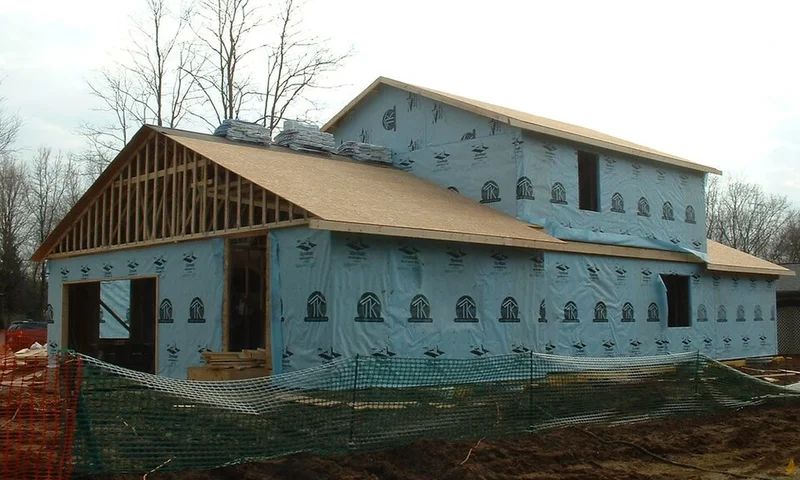 Attic ridge and roof ventilation on a house
